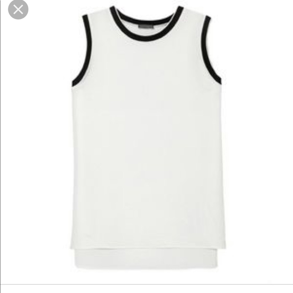 Vince Camuto Ivory Top with Black Contrast Trim